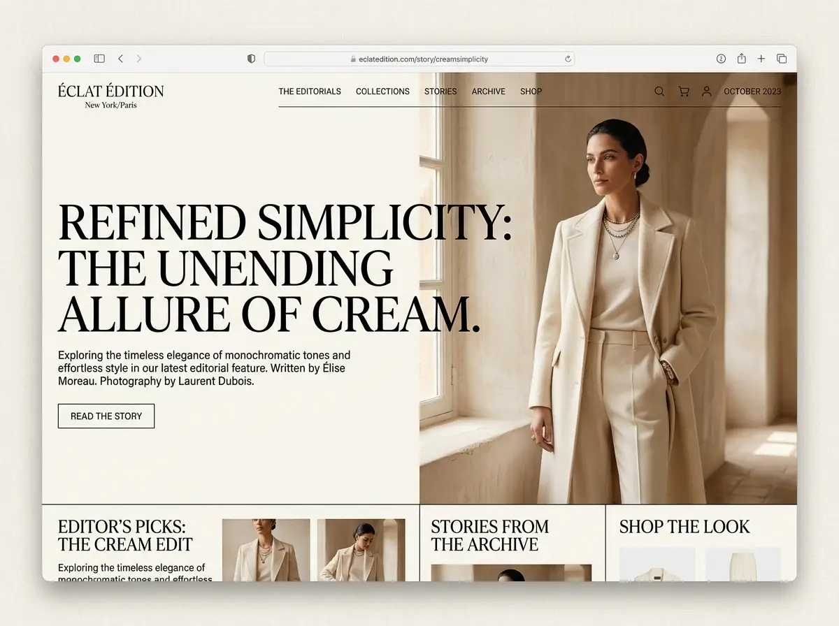 Maison Verte fashion editorial website template
